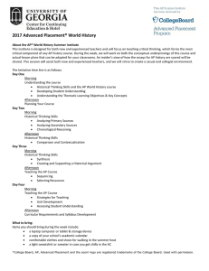2017 Advanced Placement® World History