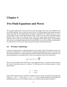 Chapter 4 Two Fluid Equations and Waves