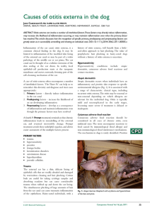 Causes of otitis externa in the dog