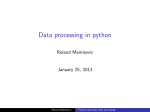 Data processing in python