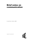 Brief notes on communication
