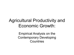 Agricultural Productivity and Economic Growth