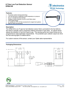 LP Gas Low Fuel Detection Sensor OPBA100