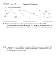 ( ) Applications of Trigonometry