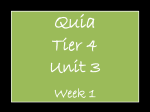 Quia Level 3 Quarter 3 Week 1
