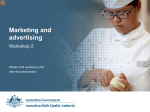 Workshop 2—Marketing and advertising