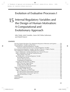 Internal regulatory variables and the design of human motivation