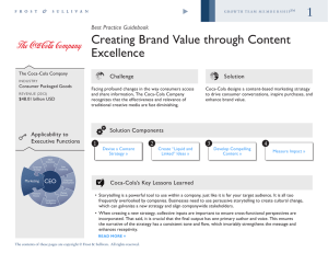 Creating Brand Value through Content Excellence - The Coca