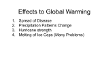 Effects to Global Warming