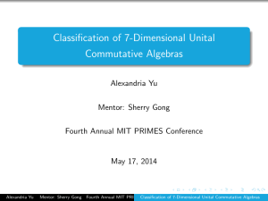 Classification of 7-Dimensional Unital Commutative Algebras