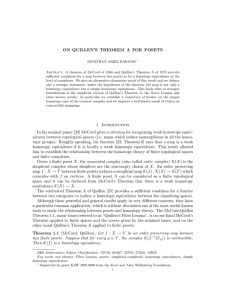 ON QUILLEN`S THEOREM A FOR POSETS 1. Introduction In his