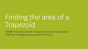 Finding the area of a Trapezoid