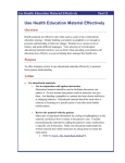 Use Health Education Material Effectively
