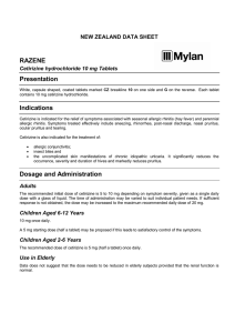 RAZENE Presentation Indications Dosage and Administration