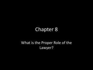 Chapter 8 - Professional Responsibility: A Contemporary Approach