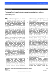 Factors affect in patient adherence to medication regimen