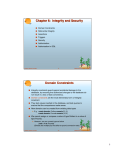 Chapter 6: Integrity and Security Domain Constraints