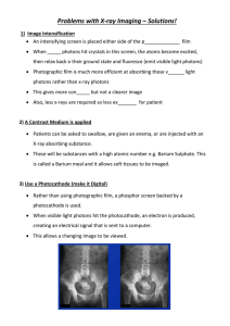 Problems with X-ray Imaging – Solutions!