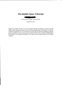 Hubble space telescope. - Physics | Oregon State University