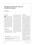 Management of Plantar Puncture Wounds In Children
