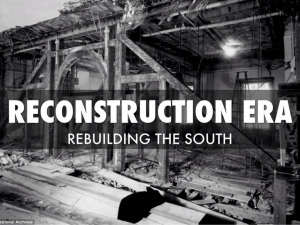 Reconstruction Notes - Streetsboro City Schools