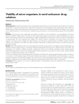 Viability of micro-organisms in novel anticancer drug solutions