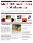Math 110: Great Ideas in Mathematics