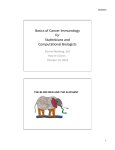 Basics of Cancer Immunology for StaQsQcians and ComputaQonal
