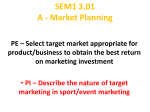 SEM1 3.01 A - Market Planning - Sports and Entertainment Marketing