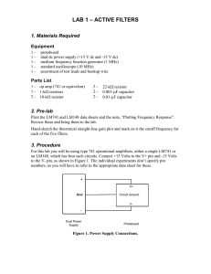 lab 1 – active filters