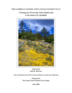 A Strategy for Preserving Native Biodiversity in the Santa Cruz