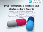 Drug interactions detected using Electronic Care Records