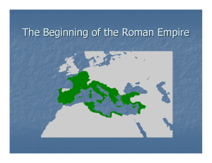 The Beginning of the Roman Empire