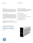 Data Sheet -- Internal Rack Power Supply
