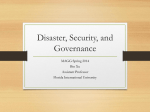 Disaster, Security, and Governance