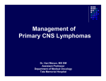 Management of Primary CNS Lymphomas