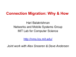 Migrate talk slides - Networks and Mobile Systems