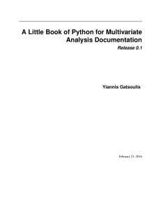 A Little Book of Python for Multivariate Analysis