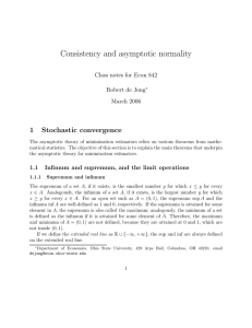 Consistency and asymptotic normality