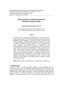 Reincarnating Traditional Relational Database through NoSQL