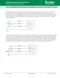 rg-15 : implementing resistance grounding on solidly