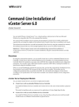 Command-Line Installation of vCenter Server 6