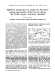 Sphalerite composition in relation to deposition and metamorphism