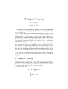 17. Maxwell`s Equations