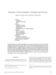 Emergency Tracheal Intubation: Techniques and