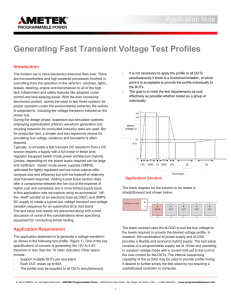 Generating Fast Transient Voltage Test Profiles