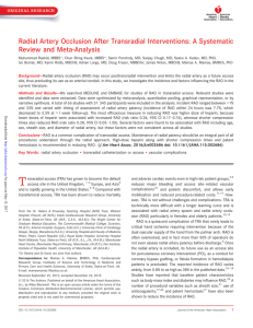 Radial Artery Occlusion After Transradial Interventions: A Systematic