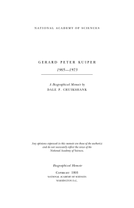 gerard peter kuiper - National Academy of Sciences