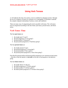 Using Verb Tenses