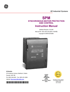 SPM Synchronous Motor Protection and Control